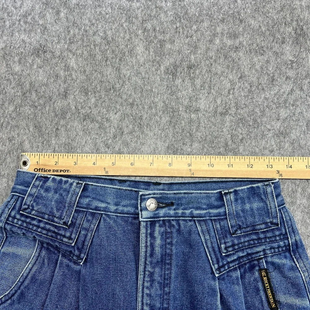 Vintage Rocky Mountain Jeans Womens 11/12 Blue Mom‎ High Rise Straight FITS26x29